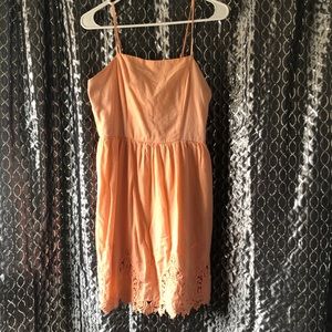 •Coral Pink Spaghetti Strap Sundress•